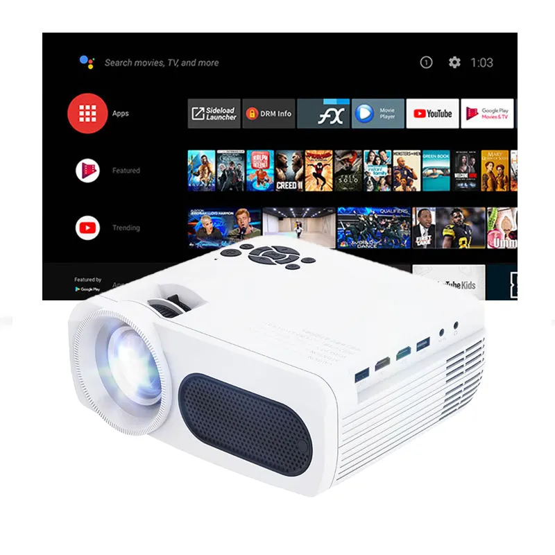 Projector Tripsky T8 Android Tv Projector Portable Movie Home Theater LCD 8K Android Tv Smart Projector 4k