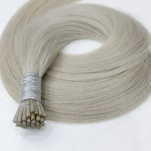 Wholesale Human Hair 100% Virgin Remy Human Hair Double Drawn Round I Tip Keratin Extensions