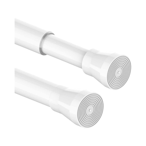 Barras de Cortina de Ducha Modernas, Ajustables, Blancas, Pequeñas, Cortas, Extensibles, con Resorte, de Metal - Product Image 4