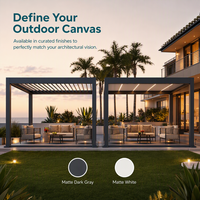 Pergola motorisée économique en aluminium avec protection UV UPF 50+ pour espaces de réception et de négociation