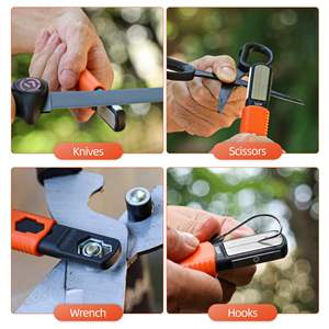 Aiguiseur de ciseaux de <span class=keywords><strong>jardin</strong></span> portable, aiguiseur double usage pour couteaux et ciseaux d'extérieur, grattoir de <span class=keywords><strong>jardin</strong></span>, aiguiseur de couteau rapide - Product Image 5