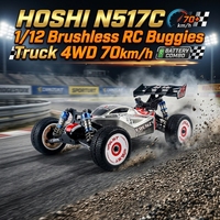 HOSHI N517C 1/12 Buggy RC Brushless 4x4 70km/h Haute Vitesse Tout-Terrain Télécommandé Flysky Hobbywing ESC 3S RTR
