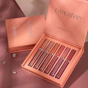 Hot Sale New 6 in 1 Lip Gloss Set Matte Gift <b>Box</b> Lipstick Combination <b>Makeup</b> Wholesale - Product Image 5