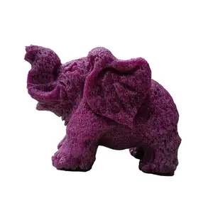 Elefante rubi natural personalizado esculpida decoração Artesanato de cristal natural para decoração
