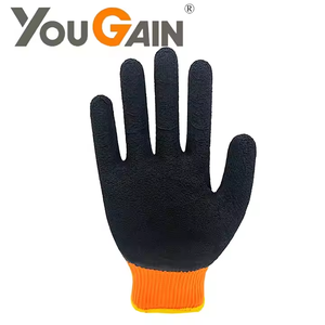 Vente directe d'usine gants thermiques d'hiver gants de sécurité résistants au froid guantes revêtement froissé en latex avec doublure en éponge polyester 7g - Product Image 4