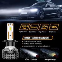 YHKOMS M8 Pro V22 120W 12V Ampoule de phare de voiture 24V Lumière de camion H11 Kit de phares LED H4 H15 LED H7 LED Canbus H4