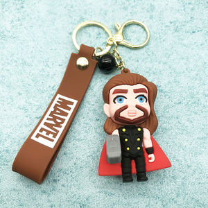 Porte-clés personnalisé adorable de dessin animé Marvel Captain America Spider-Man, pendentif en forme de poupée 3D, porte-clés <span class=keywords><strong>cool</strong></span>, accessoire pour sac, cadeau, porte-clés - Product Image 6