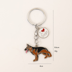 Porte-clés pendentif chien chat, breloque animale mignonne, porte-clés en métal personnalisé pour clés de voiture, décoration de sac, cadeau d'anniversaire pour les amoureux des animaux - Product Image 2