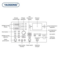 YAOGONG 2020-4 Nouveau pistolet à air chaud intelligent en métal SMD 4-en-1 1000W, fer à souder 110/220V 480 certifié CE ROHS