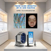 Analyseur de peau et de cheveux 2 en 1, scanner facial professionnel avec technologie de topographie 3D, miroir magique, appareil facial, détection UV