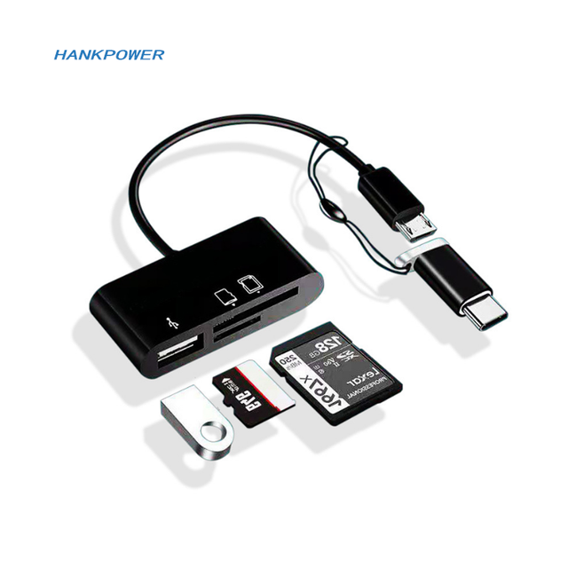 USB Type C Micro to USB SD Card Reader for Laptop SD Memory Card Adapter