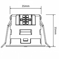 Détecteur de présence KNX Mini 3113, radar PIR double technologie, 360 degrés, encastré au plafond