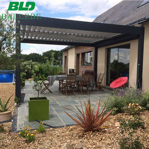 80x40 ft buiten grote villa pergola ontwerp gemotoriseerd lamellen dak aluminium bioklimatisch tuinhuisje voor badplaats - Product Image 3