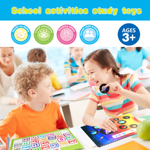 Sách hoạt động bằng vải KeyBaby My Preschool Busy Book dành cho trẻ em, đồ chơi giáo dục tiếng Anh, sách vải yên tĩnh cho bé, sách in cho trẻ em - Product Image 3
