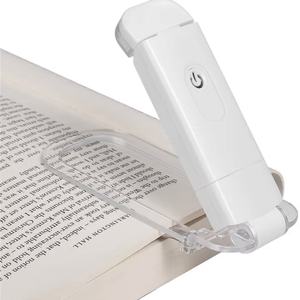 Lampe de lecture portable LED USB rechargeable pliable, luminosité réglable, à clipser sur livre, marque-page lumineux portable - Product Image 1