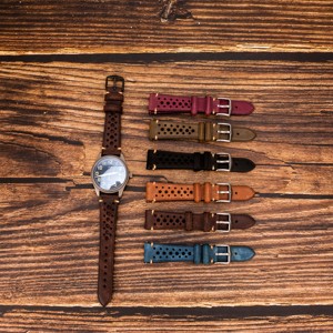 Su misura all'ingrosso di alta qualità 18 mm italiano sport in <span class=keywords><strong>pelle</strong></span> <span class=keywords><strong>verde</strong></span> Smart Watch <span class=keywords><strong>cinturino</strong></span> per Smart Watch - Product Image 5