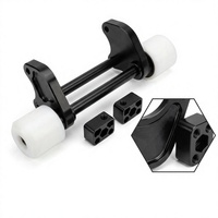 Kit de protection antichute CNC en aluminium anodisé noir pour moto, avec support décalé et patin Delrin, sans découpe