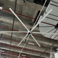 24FT chine grand ventilateur de plafond industriel hvls, moteur de ventilateur PMSM BLDC