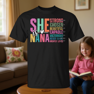 Camiseta She Is Nana Christian para abuela, regalo para mujer, día de la madre - Product Image 3