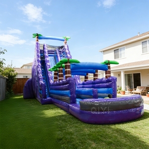 Glissière <span class=keywords><strong>gonflable</strong></span> géante d'extérieur pour adultes, château sautant, jeu <span class=keywords><strong>gonflable</strong></span>, <span class=keywords><strong>toboggan</strong></span> <span class=keywords><strong>aquatique</strong></span> tropical - Product Image 1