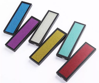 Badge LED programmable rechargeable USB rouge bleu vert jaune blanc violet, badge de nom intelligent