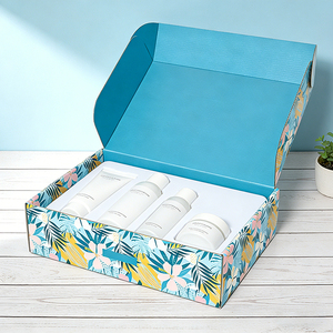 Caja de Cartón Corrugado Plegable Ecológica con Estampado Tropical, Laminación Brillante/Mate, Embalaje de Envío Personalizado para Regalos, Comercio Electrónico - Product Image 2