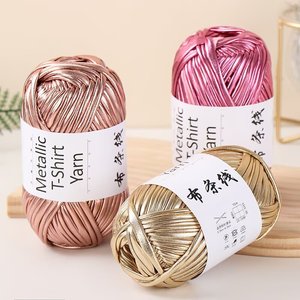 T Áo Sơ Mi Hot Bán Nhà Máy 50G/Bóng Sợi Tay Đan Ngón Tay Đan Sợi Vải Sợi Bện Polyester May - Product Image 1