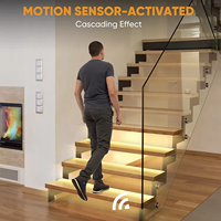 Kit de contrôleur d'éclairage d'escalier à LED avec détecteur de mouvement intelligent OEM bandes COB découpables éclairage d'escalier intérieur