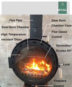 Foyer intérieur à <span class=keywords><strong>bois</strong></span> personnalisé <span class=keywords><strong>de</strong></span> haute qualité Poêles <span class=keywords><strong>de</strong></span> <span class=keywords><strong>toit</strong></span> suspendus muraux modernes pour le salon en acier - Product Image 4