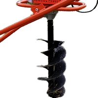 Moteur à essence 63cc 1200W 2 temps/4 temps, tarière de forage de terre en fer avec couple maximal de 48,97 lb-pi