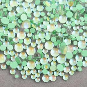 Glitter Mix Kích Thước Aquamarine Màu Mermaid Hạt Flat Lại Nail Pha Lê Stones Không Hotfix Strass Bong Bóng Thủy Tinh Thạch - Product Image 5