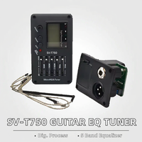SV-T750 guitare acoustique basse préampli accordeur de procédure numérique égaliseur égaliseur 5 bandes micro en plastique pour le réglage de votre