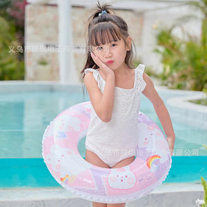 Flotador Inflable de Dibujos Animados para Niños, Anillo de Natación para Piscina y Parque Acuático, Flotador Axilar Redondo de PVC de 0.20mm - Product Image 3