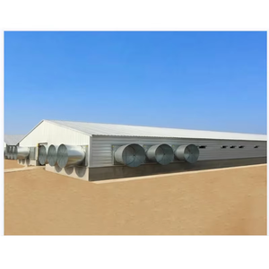 Poulailler préfabriqué en structure acier pour <span class=keywords><strong>poules</strong></span> <span class=keywords><strong>pondeuses</strong></span>, <span class=keywords><strong>abri</strong></span> avicole à côtés ouverts avec dimensions et couleurs personnalisables - Product Image 4