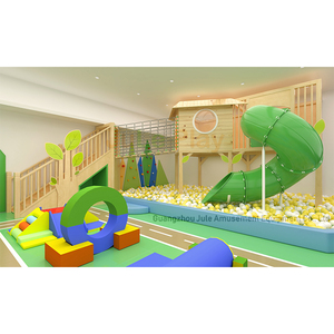 Espace de jeu intérieur, mur d'escalade souple, pack de jeux souples, maison de jeu en bois, toboggan, piscine à balles, mur de vapeur, aire de jeux pour enfants - Product Image 6