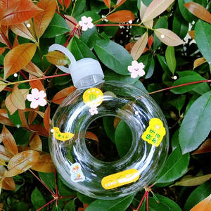 Botella de Bebidas con Diseño Innovador en Forma de Donut, 350ml/500ml, para Té Boba, Leche, Café, Refrescos, Agua Mineral, con Tapa de Rosca - Product Image 2