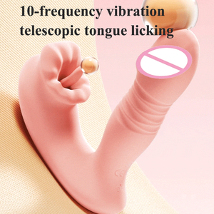 Giocattoli Sessuali per Adulti Controllabili via App, Vibratore Telescopico 2in1 con Funzione di Leccata, Massaggiatore <span class=keywords><strong>Clitorideo</strong></span> a Doppia Stimolazione per Donne - Product Image 2