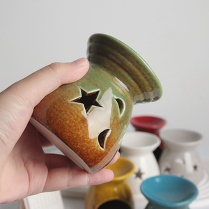 Mini Bruciatore per Cera in Ceramica per Candele Tealight Brucia <span class=keywords><strong>Essenze</strong></span> ad Olio Essenziale <span class=keywords><strong>Diffusore</strong></span> di Aromaterapia per Casa e Camera da Letto - Product Image 5