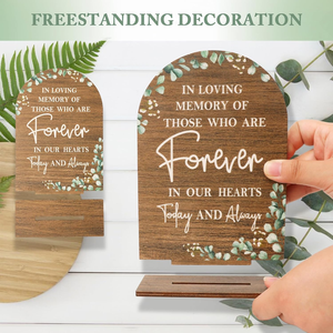 4 Pack Memorial <strong>Table</strong> Sign for <strong>Wedding</strong> Wooden Reception Decor Sympathy Gift in Loving <strong>Memory</strong> <strong>Table</strong> Sign - Product Image 4