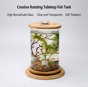 6 galloni di acqua 360 prodotto di plastica tropicale Betta pesce illuminazione LED filtro elettrico chiaro acquario acquario acquario Kit - Product Image 2