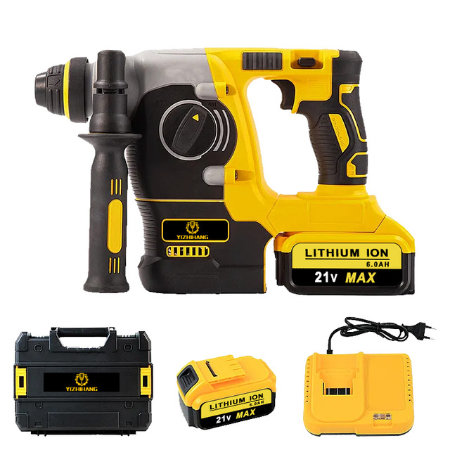 FHD02 Grade Cordless 220V Industrial Hammer Drill Electric Rotary Power Tool with 21V Battery Source