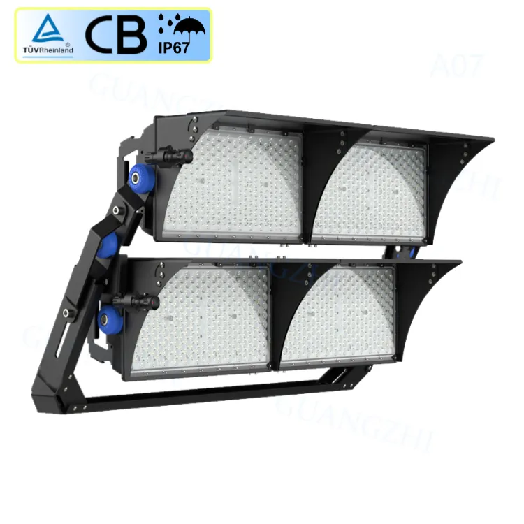 2000W Lighting Floodlight LED Black Shell Flood Outdoor 1000W LED Stadium Light for Parking Lot Hockey Ball