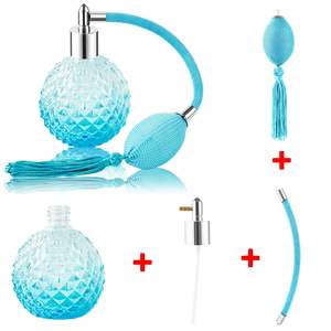 Botellas de perfume vacías con forma de piña redonda vintage clásica de 100ml con recipiente negro largo - Product Image 3