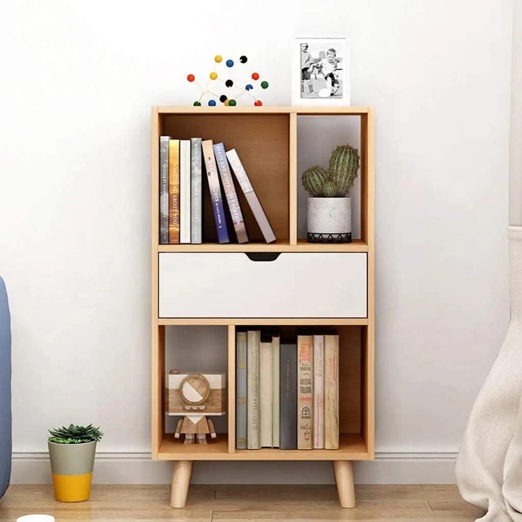 Mueble francés de madera maciza para libros, estantería de diseño para oficina y niños, librería antigua pequeña con cajón
