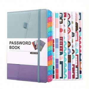 Agenda Premium Mini A5 de Cuero con Etiquetas Alfabéticas, Organizador de Contraseñas de Internet para Oficina en Casa - Product Image 1