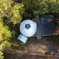 Grande tente dôme géodésique moderne avec fenêtre, imperméable quatre saisons, triple couche, tente de glamping de luxe pour le camping en plein air et l'utilisation hôtelière