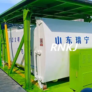 RNKJ Equipamentos De Reciclagem De Resíduos Domésticos Despejo Selado Transporte Estação De Compressão De Lixo