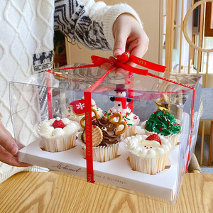 Vòng vuông hình chữ nhật lớn bánh nhỏ cupcake nhựa trong suốt Bánh hộp bán buôn rõ ràng bánh Hộp bao bì - Product Image 4
