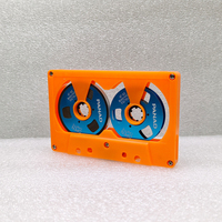 Cassette audio vierge à bobine ouverte avec coque transparente, bobine métallique, 50 minutes, double face, enregistrement audio Hi-Fi, style rétro