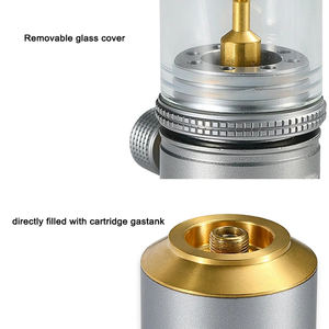 โคมไฟเทียนกันลมแบบพกพาโคมไฟใช้แก๊สสำหรับตั้งแคมป์กลางแจ้งโคมไฟสำหรับใช้ในเต็นท์ปิกนิกสร้างบรรยากาศโคมไฟแก๊ส - Product Image 3